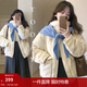 茵曼2025冬季女裝新款三防毛絨領(lǐng)工裝羽絨服高充絨量鴨絨保暖外套 暖杏色 S 155-162cm /95-110斤