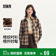 森馬（Semir）長(cháng)袖襯衫女中長(cháng)款慵懶寬松落肩秋季chic復古格紋襯衣101524105004