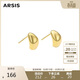Arsis自由搭配潺流小豆豆耳釘女耳飾原創(chuàng  )設計耳環(huán)送女友禮物  金色