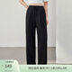纖莉秀【冰氧山本褲】休閑運動(dòng)涼感闊腿褲長(cháng)褲大碼女裝胖mm夏新款1445 黑色 5XL