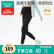 全棉時(shí)代孕婦裝秋冬打底褲無(wú)縫一體織彈力百搭高腰托腹鯊魚(yú)褲 黑160