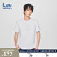 Lee商場(chǎng)同款舒適版圓領(lǐng)Logo印花男短袖T恤休閑潮流LMT0101113RX 白色 L