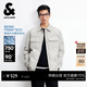 杰克·瓊斯（JACK&JONES）【防潑水】男裝秋冬新款鵝絨夾克字母商務(wù)休閑外套225323011 C14灰白色 L （180）