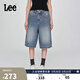Lee25新品寬松版五袋款設計復古中藍色水洗女牛仔短褲