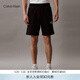 Calvin KleinJeans夏季男士經(jīng)典ck字母疊印松緊腰純棉休閑運動(dòng)直筒針織短褲