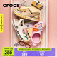 CROCS卡駱馳貝雅卡駱班洞洞鞋輕便耐磨拖鞋一腳蹬休閑鞋|205089 白/深藍-126 43 (270mm)