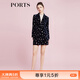 PORTS寶姿商場(chǎng)同款春季新品女裝長(cháng)袖中長(cháng)西裝SD8J008PLP029 晚安藍 S (4)