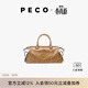 PECO小丑機車(chē)包春夏新款波士頓植鞣油蠟手提單肩休閑斜挎包生日禮物 沙丘色頭層熔巖油蠟牛皮預售15天