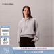 Calvin KleinJeans春秋女士美式運動(dòng)風(fēng)休閑通勤ck老花刺繡寬松連帽短款衛衣