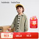 巴拉巴拉童裝薄外套幼童裝寶寶外套男童女童秋裝格子萌趣印花衣服 土灰綠40924 110