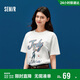 森馬（Semir）瘋狂動(dòng)物城短袖T恤女夏季卡通印花落肩寬松個(gè)性女生101325100099