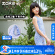 洲克（ZOKE）連體平角泳衣女孩游泳訓練溫泉戲水度假125404430藍紫閃閃鱗片14