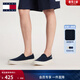 TOMMY JEANS【禮物】男裝懶人一腳蹬輕便船鞋百搭運動(dòng)鞋休閑鞋帆布鞋 【01366】藏青色C1G 41