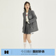 樂(lè )町時(shí)尚休閑外套通勤百搭秋季新款簡(jiǎn)約廓形西裝C1BAD3402 灰色（現貨2） S