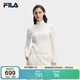 FILA 斐樂(lè )官方楊冪同款女子編織衫2026春時(shí)尚簡(jiǎn)約修身坑條半拉鏈毛衣