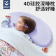 IPOOSI兒童枕頭嬰兒寶寶硅膠枕6個(gè)月以上1-3歲多功能枕透氣可水洗小學(xué)生 柔霧紫 6個(gè)月-3歲【全枕可機洗】
