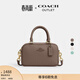 蔻馳（COACH）奧萊女士女包SATCHEL斜挎包手提包小方包小號保齡球包 焦糖色
