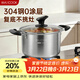 美廚（MAXCOOK）湯鍋 304不銹鋼湯鍋湯煲24cm 加厚復合底 電磁爐通用MCT8220