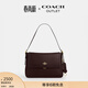 蔻馳（COACH）奧萊女士女包ETTA 29號翻蓋手袋單肩包腋下包盒子包 IM/濃咖啡色