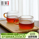 雅集錘紋茶杯棱影品茶杯耐熱透明主人小茶杯小資杯品茶杯功夫茶具配件