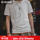 馬登工裝美式重磅純棉短袖男夏季薄款二本針白色男士t恤透氣打底上衣 白色 M