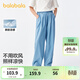 巴拉巴拉童裝女童牛仔褲兒童褲子夏裝中大童涼感長(cháng)褲薄款直筒褲潮 牛仔淺藍-親膚涼感 150