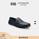 蔻馳（COACH）奧萊男士男鞋商務(wù)通勤經(jīng)典標志LIAM一腳蹬樂(lè )福鞋 午夜藍 41