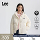 Lee舒適版立領(lǐng)插肩袖小Logo設計女士羽絨服保暖休閑潮流LWT010869 米白色 L