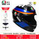 AGV K6S碳芳綸纖維大尾翼摩托車(chē)頭盔機車(chē)全盔賽車(chē)男女四季通風(fēng)3C MARINI SKY RACING TEAM XL（適合59-60頭圍）
