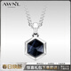 AWNL【高卿塵同款】維京勇者之盾項鏈男吊墜百搭飾品送男友生日禮物 【品牌禮盒】鷹眼石項鏈 鈦鋼鏈55CM