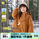 嘟嘟家【精靈帽】女童棉服兒童派克服冬季加厚寶寶夾棉外套嬰幼棉衣冬裝 橘色 100