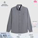 布克兄弟（BrooksBrothers）男士春夏牛津紡紐扣領(lǐng)logo休閑襯衫 0001-灰色 M