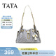 他她（TATA）女包2026春季商場(chǎng)同款女士簡(jiǎn)約質(zhì)感單肩包新款X3538AX6 蘭白/米 F