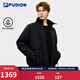 FILA FUSION斐樂(lè )潮牌棉服男2026春新款時(shí)尚休閑寬松保暖夾克外套 正黑色-BK M 170/92A/M