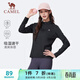 駱駝（CAMEL）長(cháng)袖速干T恤女跑步健身立領(lǐng)運動(dòng)上衣 J25CA8L6004 幻影黑 L
