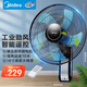 美的（Midea）【五葉颶風(fēng)】工業(yè)遙控壁扇/掛壁式商居兩用風(fēng)扇/120°廣角搖頭定時(shí)電風(fēng)扇/工廠(chǎng)通風(fēng)吊扇 FW40-11AR