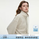 范思藍恩半拉領(lǐng)廓形落肩加絨加厚重磅衛衣女冬季2024新款14491 燕麥灰上衣 M