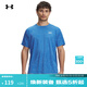 安德瑪（Under Armour）春夏Tech男子紋理訓練運動(dòng)短袖T恤1382796 深海藍402 XL