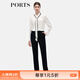 PORTS寶姿女裝秋季新款撞色絲巾領(lǐng)上衣ALD9B001KWT003 奶白色 S (4)