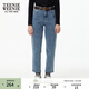 Teenie Weenie小熊女裝牛仔褲冬季時(shí)尚基礎款通勤簡(jiǎn)約舒適休閑褲子 淺藍色 L (170)