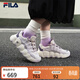 FILA 斐樂(lè )官方女鞋可頌鞋運動(dòng)鞋2025冬季新款鞋子厚底面包休閑鞋 浪漫紫/雨霧灰-ON 38