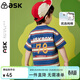 ASK JUNIOR男童短袖T恤夏季薄款小童卡通T恤兒童時(shí)尚百搭條紋上衣童裝 100