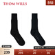 THOM WILLS男士商務(wù)襪正裝精梳棉男襪吸汗透氣抑菌襪子男秋季防臭中筒襪 黑色三雙/藍色兩雙SKM16807 / 5雙