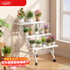 安爾雅花架陽(yáng)臺置物架階梯式花架子客廳落地式可移動(dòng)戶(hù)外花盆托架