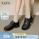 他她（TATA）女鞋冬商場(chǎng)同款英倫風(fēng)小皮鞋粗跟牛津鞋新款CWK04CM5 黑色 37