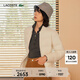 LACOSTE法國鱷魚(yú)女裝25秋冬新款純色拉鏈鵝絨羽絨服外套|BF2502 70V/米白色 M 38