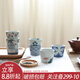 川島屋 日式和風(fēng)釉下彩手繪陶瓷茶杯直身杯咖啡杯早餐杯子B-56