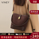 viney新款斜挎包包女包牛皮水桶包高級感生日禮物送女友老婆 【咖啡色】實(shí)用高檔品牌手提包 輕奢時(shí)尚百搭大容量通勤單肩包