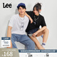 Lee商場(chǎng)同款經(jīng)典圓領(lǐng)簡(jiǎn)約字母印花Logo日常男短袖T恤休閑潮LMT00 白色（尺碼偏大，拍小一碼） S