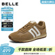 百麗（Belle）撞色跑道阿甘鞋女2026春新商場(chǎng)款內增高運動(dòng)休閑鞋E9V1DAM6 棕色 36